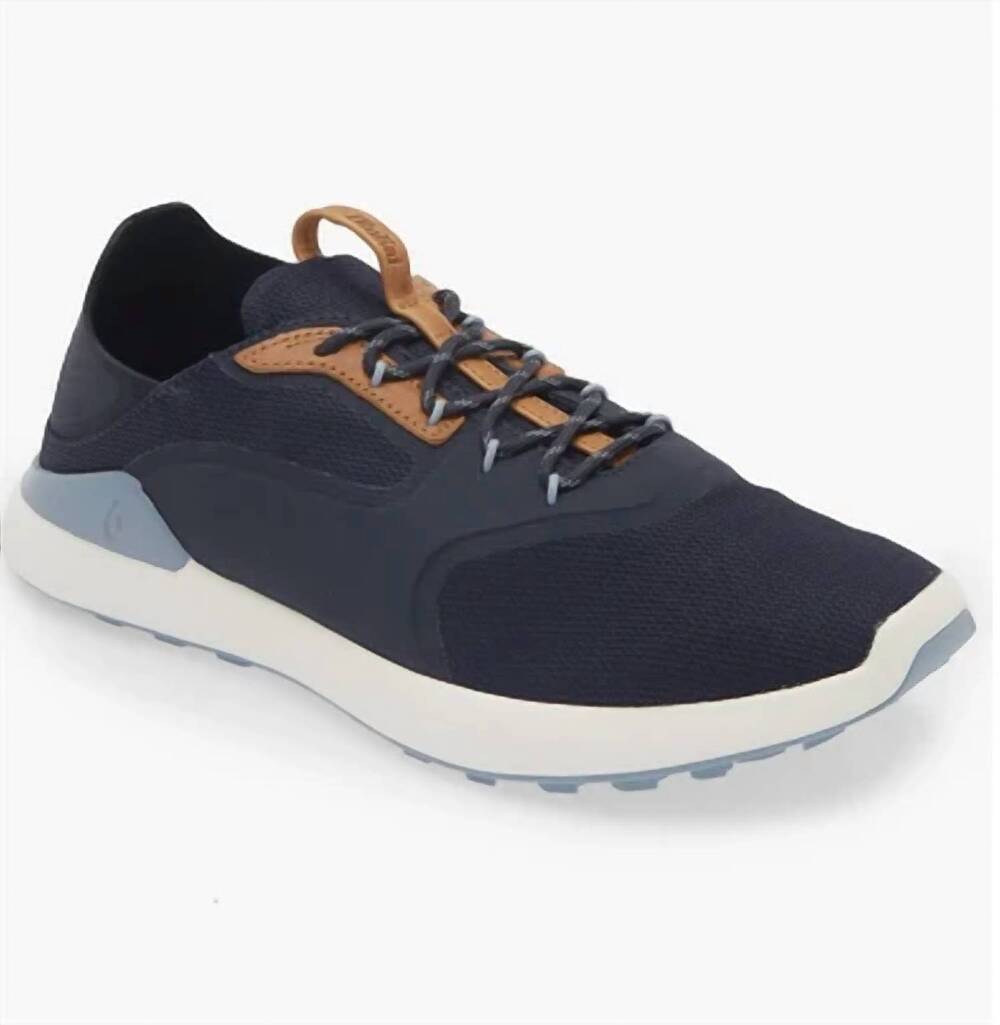 NEW OLUKAI men's ka'anapali spikeless golf shoes in trench blue/sea ice